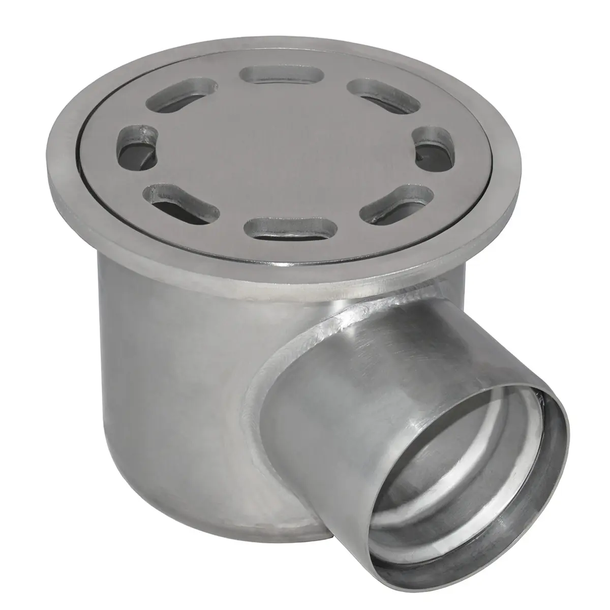 Intrare laterală rotundă cu capac din placă perforată
