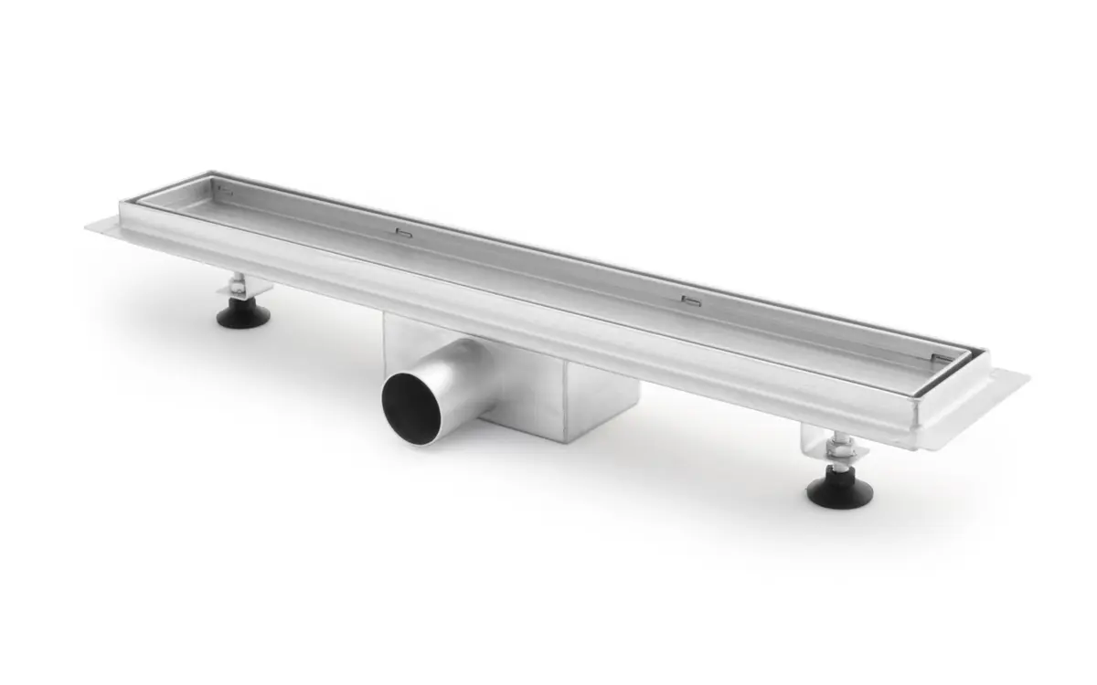 Grătar de duș din oțel inoxidabil 600mm - soluție de drenaj premium de la ACO, ATT InoxDrain sau Wiedemann-Technik pentru băi moderne