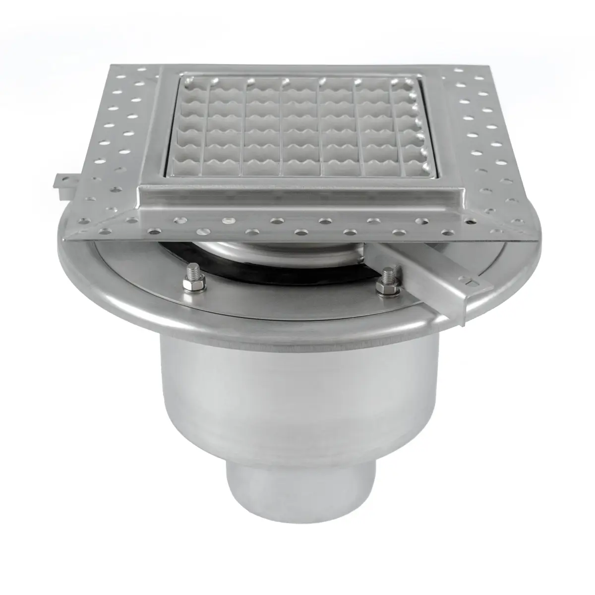Sifon de pardoseală din două părți BK_KRD 250x250mm cu capac antiderapant