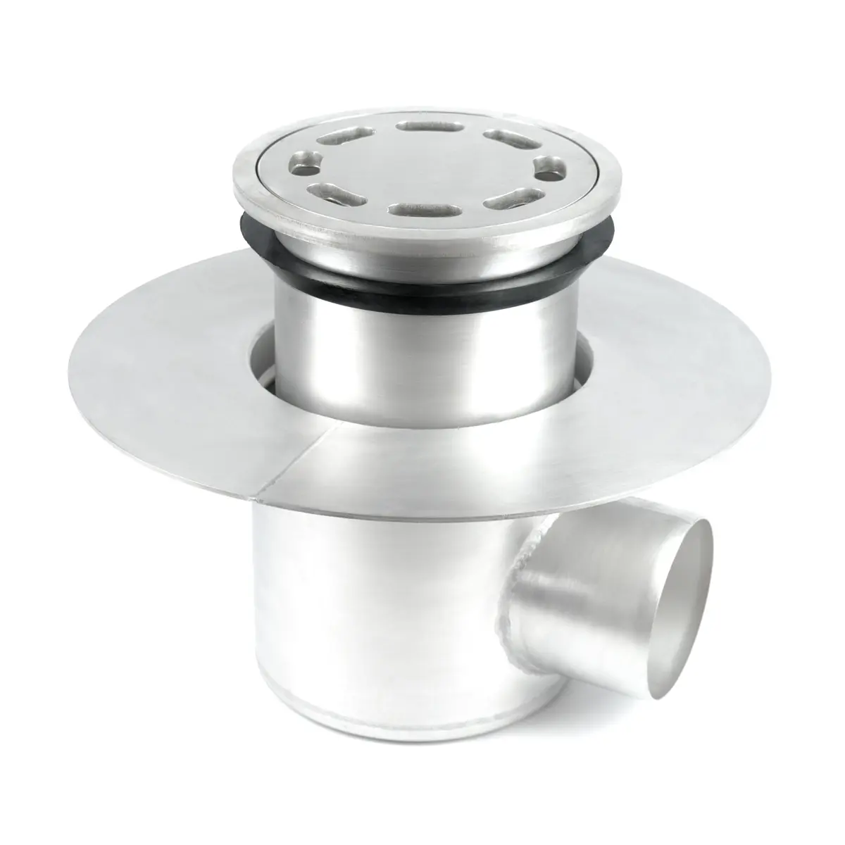 Sifon de pardoseală lateral în două părți rotund BK_KRBO