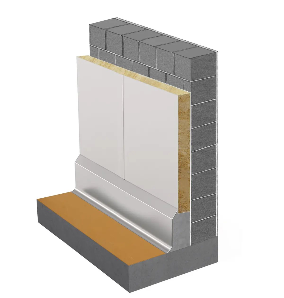 Soclu de perete singular din oțel inoxidabil