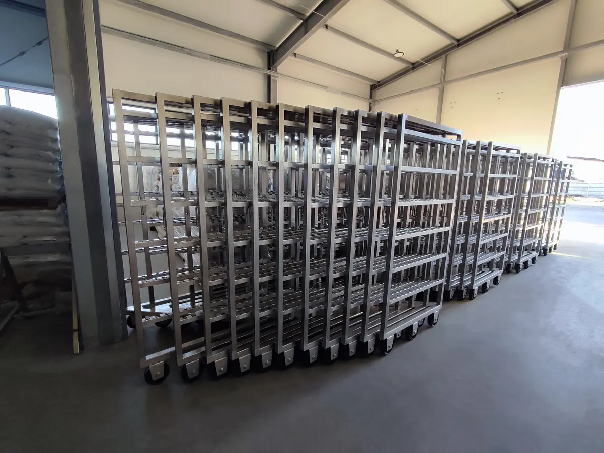 Cărucioare de afumare din oțel inoxidabil